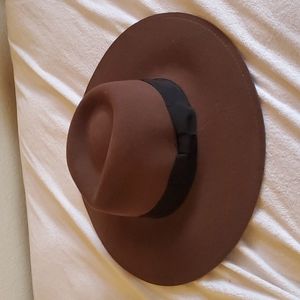 Free People floppy brown wool hat